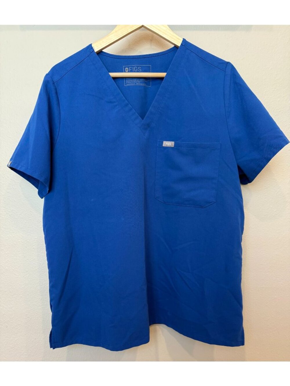 Figs Women's Technical Catarina Scrub Top XL Blue Short Sleeve Workwear